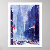 Peinture de Manhattan Winter Scene. Impression fin (Devant)