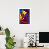 Peinture de mère et fils Impression d'art de famil (Bureau à domicile)