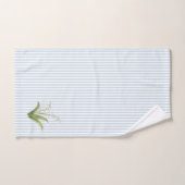 Peinture de muguet bleu rayure bleue (Serviette à main)
