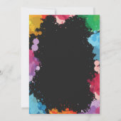 Peinture de Neon Glow Invitation Anniversaire (Dos)