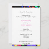 Peinture de néon, Invitation Sweet sixteen (Dos)