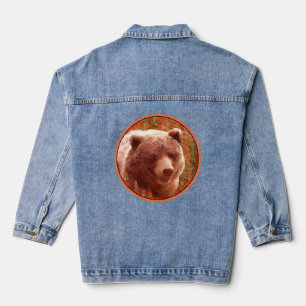 Peinture de notret d'ours grizzly dans l'épilobe,