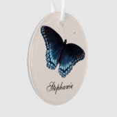 Peinture de papillon bleu foncé de l'Amiral aux po (devant)