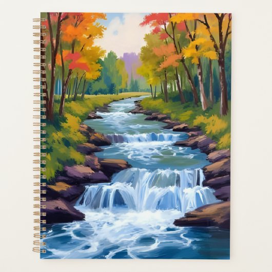 Peinture de paysage de nature de cascade (Devant)