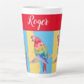 Peinture de perroquet rouge Macaw Mens Nom Art Mug (Devant)