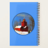 Peinture de phare rouge - Art original (Dos)