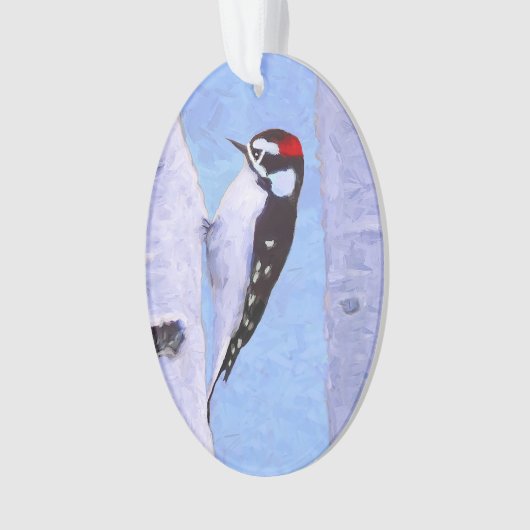 Peinture de Pic Downy - Oiseau original (devant)