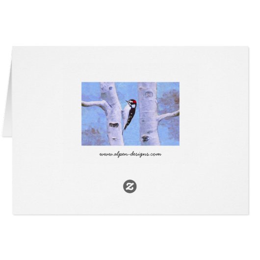 Peinture de Pic Downy - Oiseau original (Dos Horizontal)