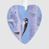 Peinture de Pic Downy - Oiseau original (devant)