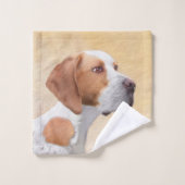 Peinture de pointeur - jolie art original de chien (Gant de toilette)