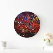 Peinture de points abstraits Horloge murale ronde (Maison)