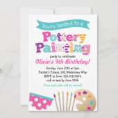 Peinture de poterie Art Party Invitation (Devant)