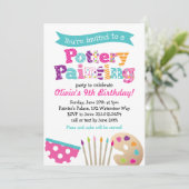 Peinture de poterie Art Party Invitation (Debout devant)