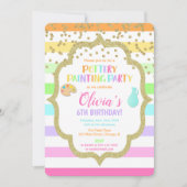 Peinture de poterie peinture invitation fête d'ann (Devant)