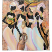 Peinture de rideau de douche pour femmes africaine (Devant)