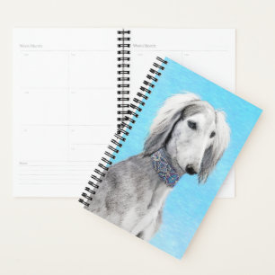 Peinture de Saluki (Argent) - Joli art original de