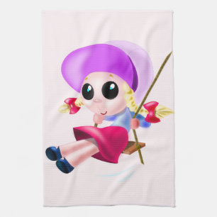 Peinture de serviettes de cuisine pour fille à bal