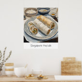 Peinture de Singapour Popiah - Impression d'archiv (Cuisine)