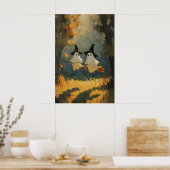 Peinture de sorcière fantôme, impression de mur Ha (Cuisine)
