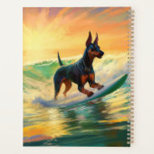 Peinture de surf à la plage de Doberman (Dos)