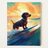 Peinture de surf à la plage de teckel (Dos)