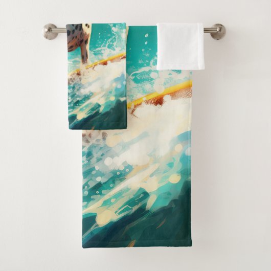 Peinture de surf de la plage dalmate (En situation)