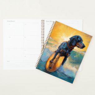 Peinture de surf de plage de Bluetick Coonhound