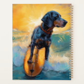 Peinture de surf de plage de Bluetick Coonhound (Dos)