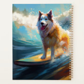 Peinture de surf de plage de Malamute d'Alaska (Dos)