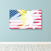 Peinture de tennis sur toile (Insitu (Plancher de Bois))