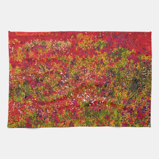 Peinture de terrain à fleurs sauvages - Serviette (Horizontal)