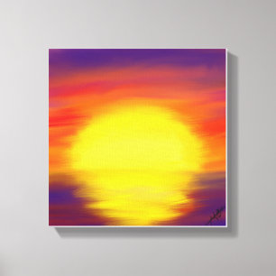 Peinture de toile de coucher du soleil