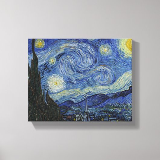 Peinture de toile de nuit étoilée par Vincent Van (Recto)