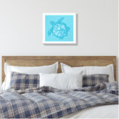 Peinture de tortue bleu Batik sur toile (Insitu(Chambre))