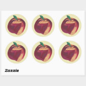 Peinture de toute la pêche mûre, Stickers de fruit (Feuille)