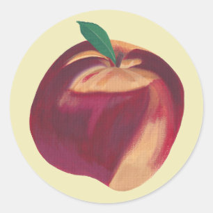 Peinture de toute la pêche mûre, Stickers de fruit