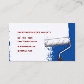 Peinture de travail inspiré carte de visite bleu m (Dos)