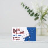 Peinture de travail inspiré carte de visite bleu m (Debout devant)