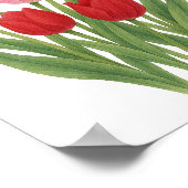 Peinture de tulipes rouges et roses, décoration d' (Coin)