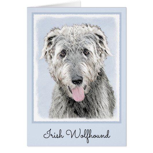 Peinture de Wolfhound irlandais - Joli art origina (Devant)