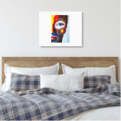 Peinture "demi-visage" art mural (Insitu(Chambre))