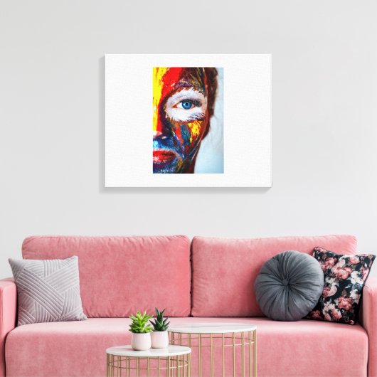 Peinture "demi-visage" art mural (Insitu(Salon))