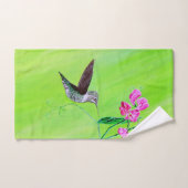 Peinture des colibris et des petits pois (Serviette à main)