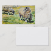 Peinture des moutons et des agneaux Cartes de visi (Devant / Derrière)