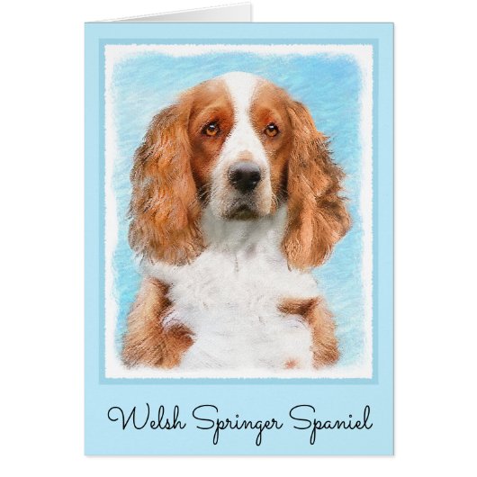 Peinture d'espagnol Welsh Springer - Art original  (Devant)