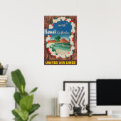 Peinture d'Hawaii Impression d'art hawaïen Affiche (Bureau à domicile)