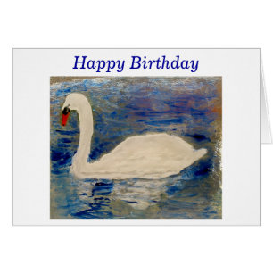 Peinture d'oiseaux de cygne Anniversaire