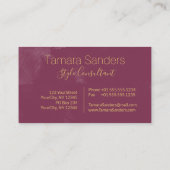 Peinture d'or de Bourgogne moderne - Carte de visi (Dos)