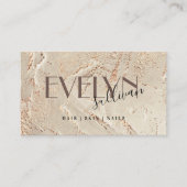 Peinture dorée beige élégant carte de visite (Devant)