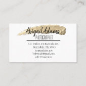 Peinture dorée moderne Carte de visite minimal (Dos)